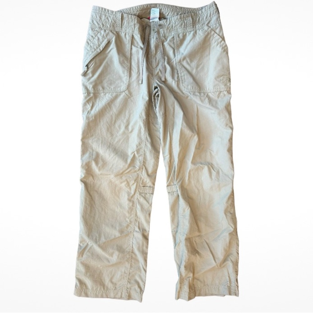 North Face Pants 14 Long Gorpcore  Camping Khaki Tan Pants Lightweight Rip Stop